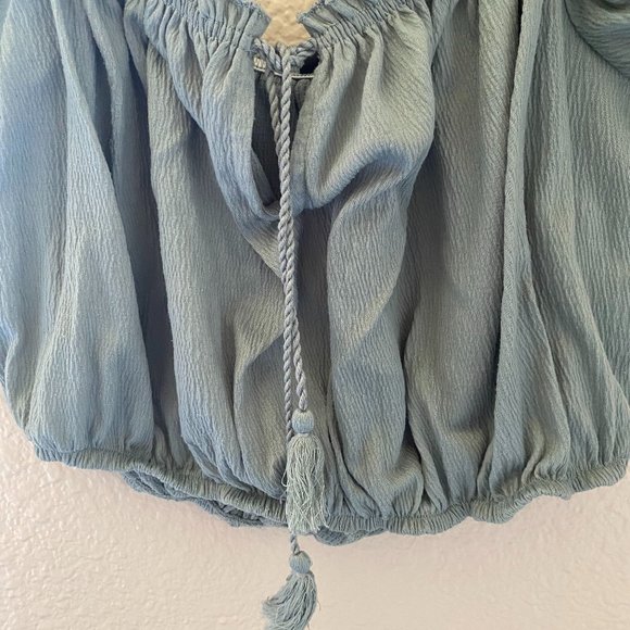 Sage-Colored Off-the-Shoulder Top - Picture 3 of 3